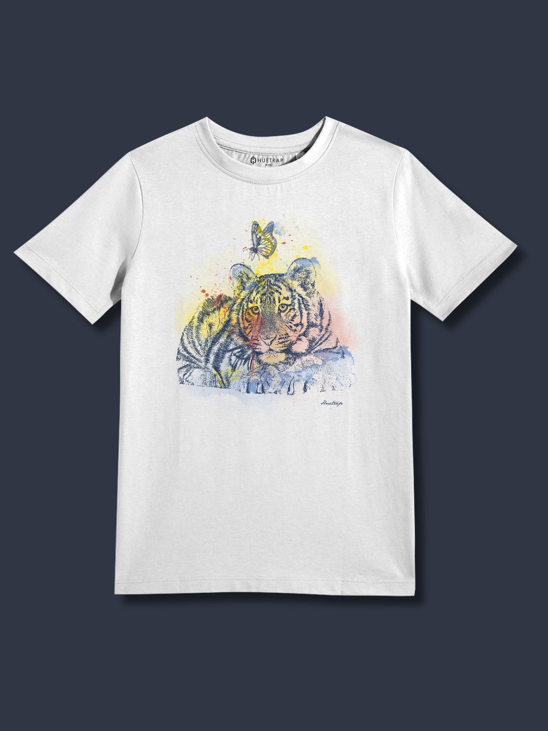 

Huetrap Boys Graphic Printed Cotton T-shirt, White