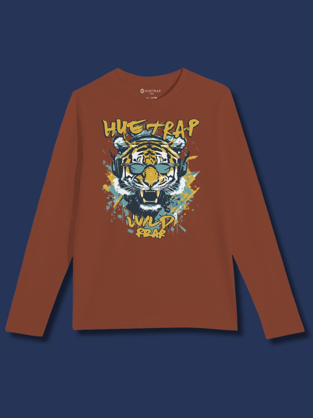 

Huetrap Boys Graphic Printed Pure Cotton T-shirt, Orange