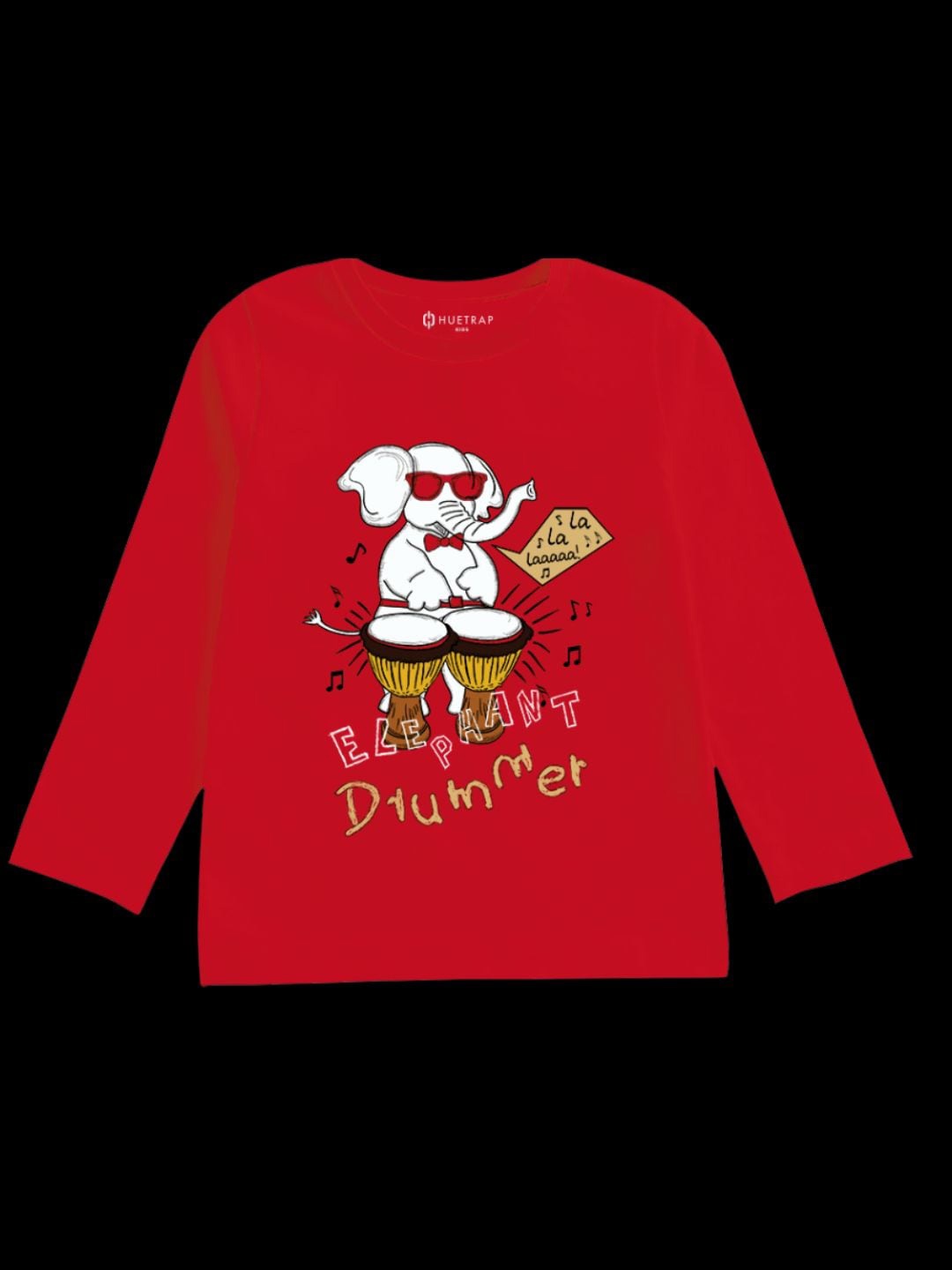 

Huetrap Boys Typography Printed Round Neck Long Sleeves Cotton T-shirt, Red