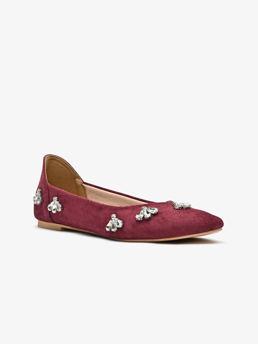 

RIVR Embellished Ballerinas, Purple
