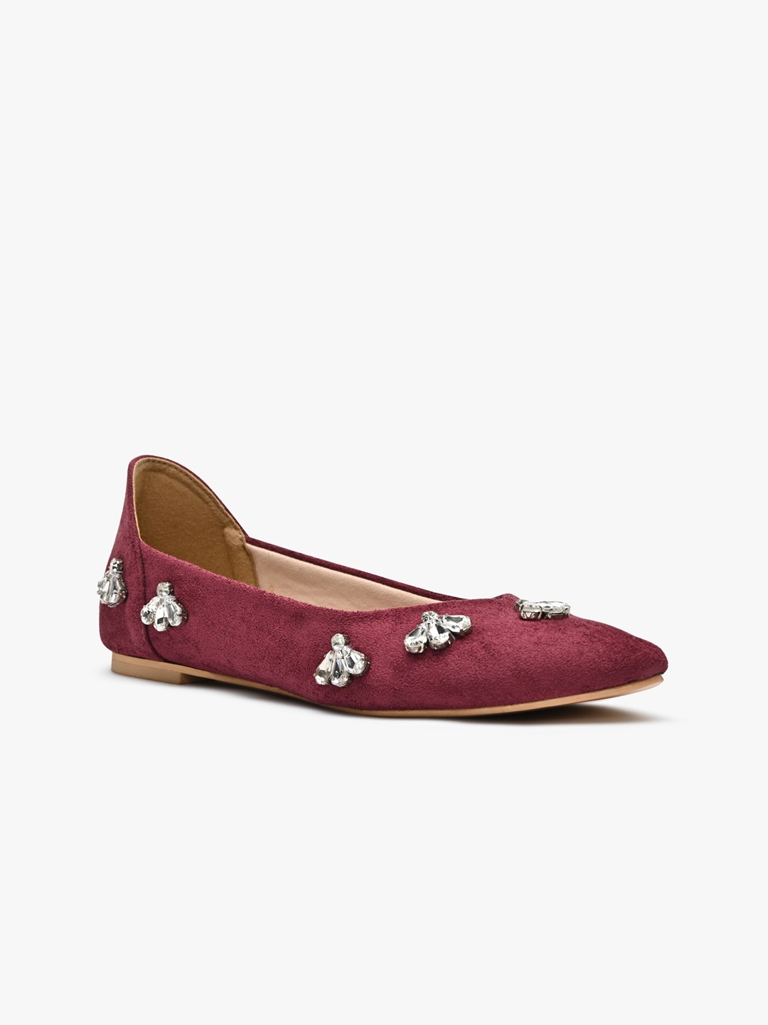 

RIVR Embellished Ballerinas, Purple