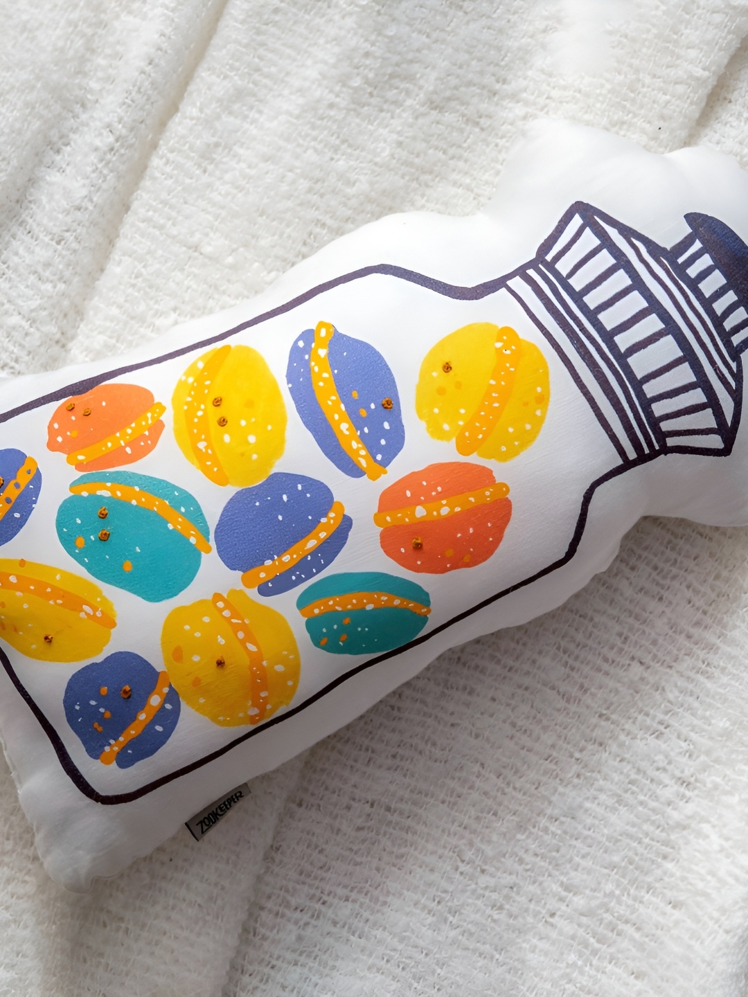 

Zookeeper Kids White Printed Pure Cotton Cushion
