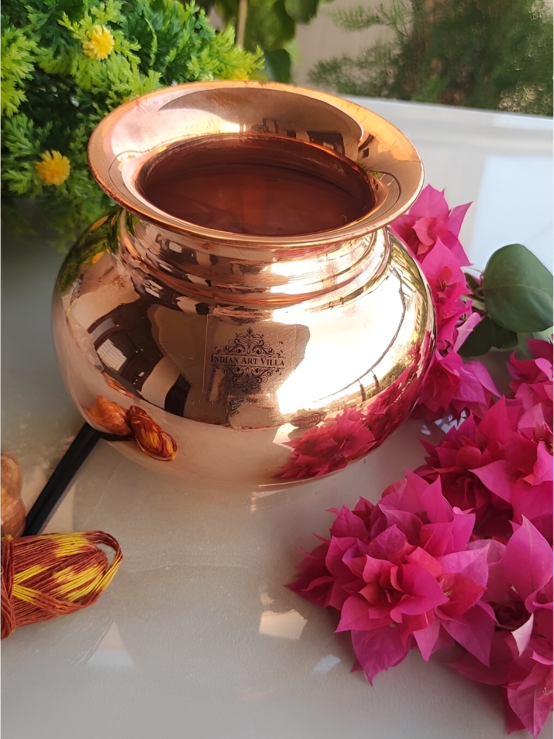 

INDIAN ART VILLA Copper Toned Copper Lota Kalash 500 ml