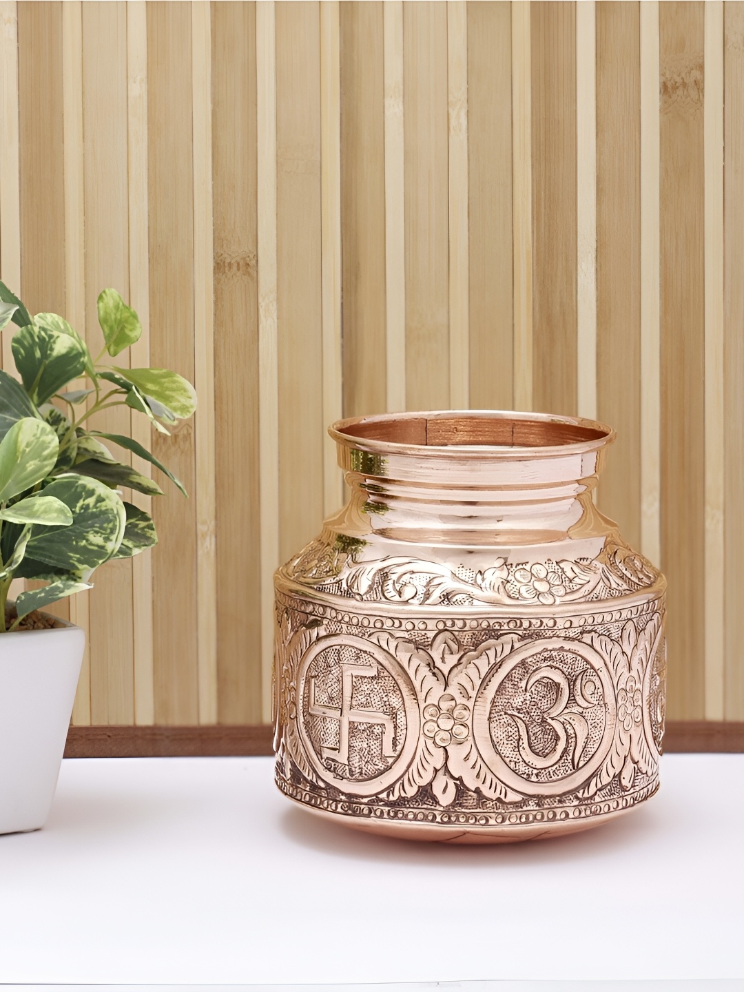 

INDIAN ART VILLA Copper-Toned Copper Lota Kalash 1.55 Ltr