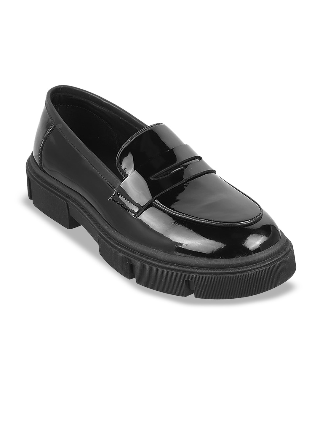 

Metro Men Round Toe Penny Loafers, Black