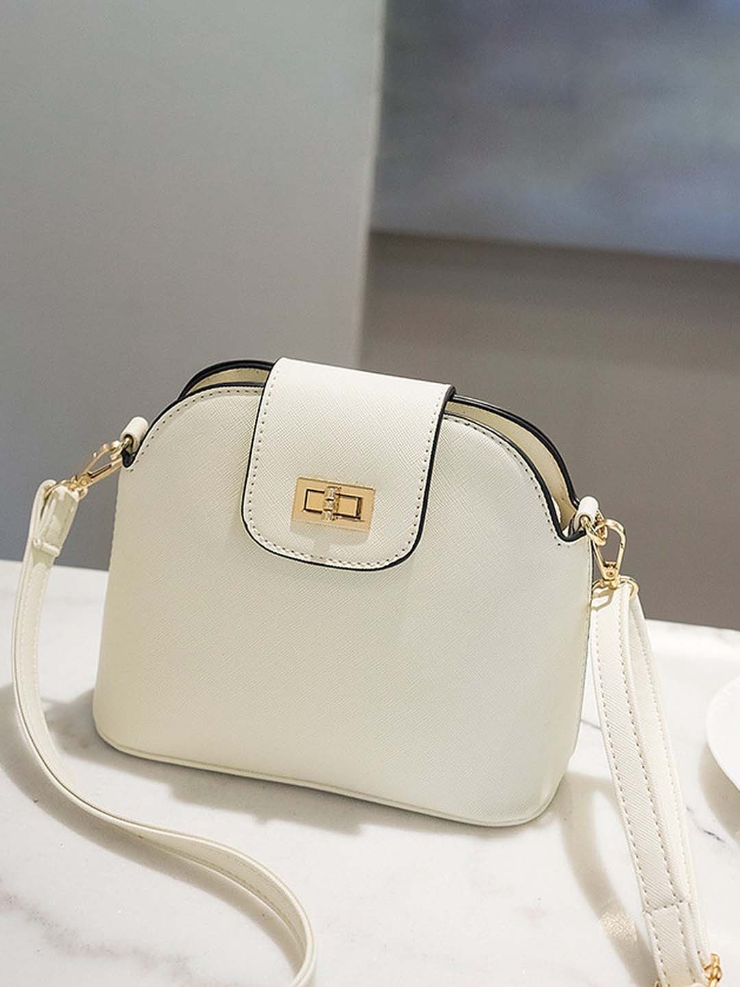 

Diva Dale Structured Sling Bag, White