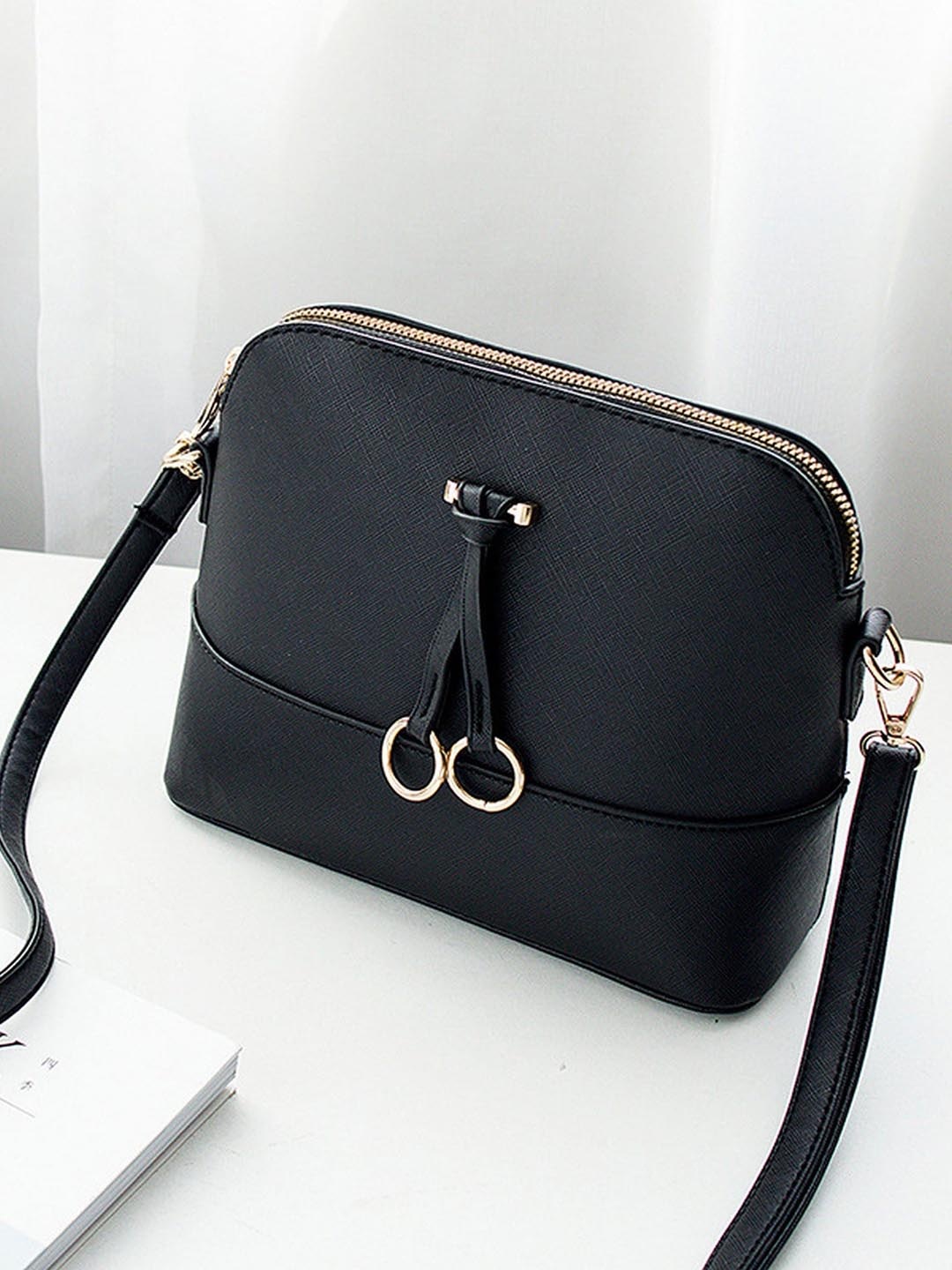 

Diva Dale PU Structured Sling Bag, Black