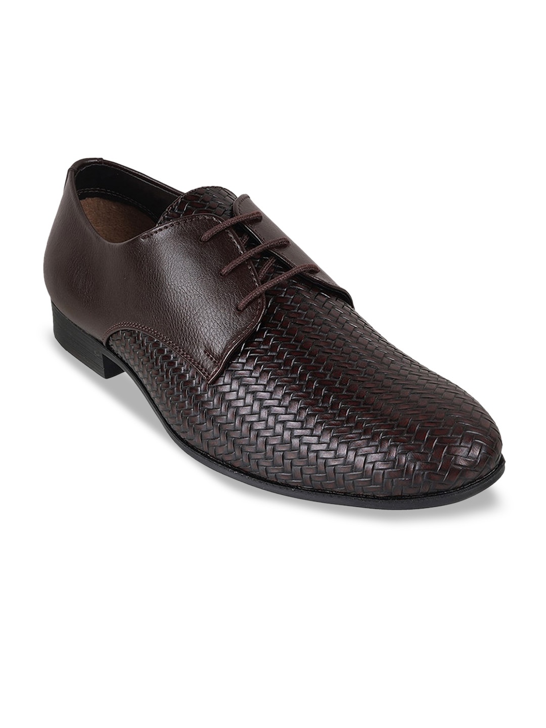 

WALKWAY by Metro Men Textured Formal Derbys Shoes, Brown