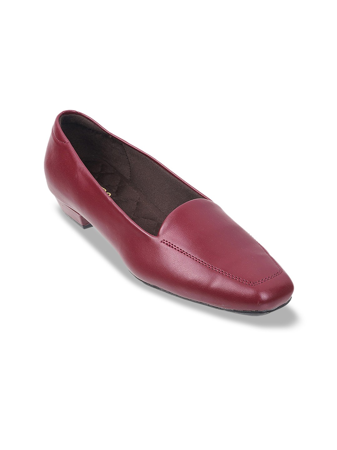 

Metro Square Toe Block Heeled Pumps, Maroon