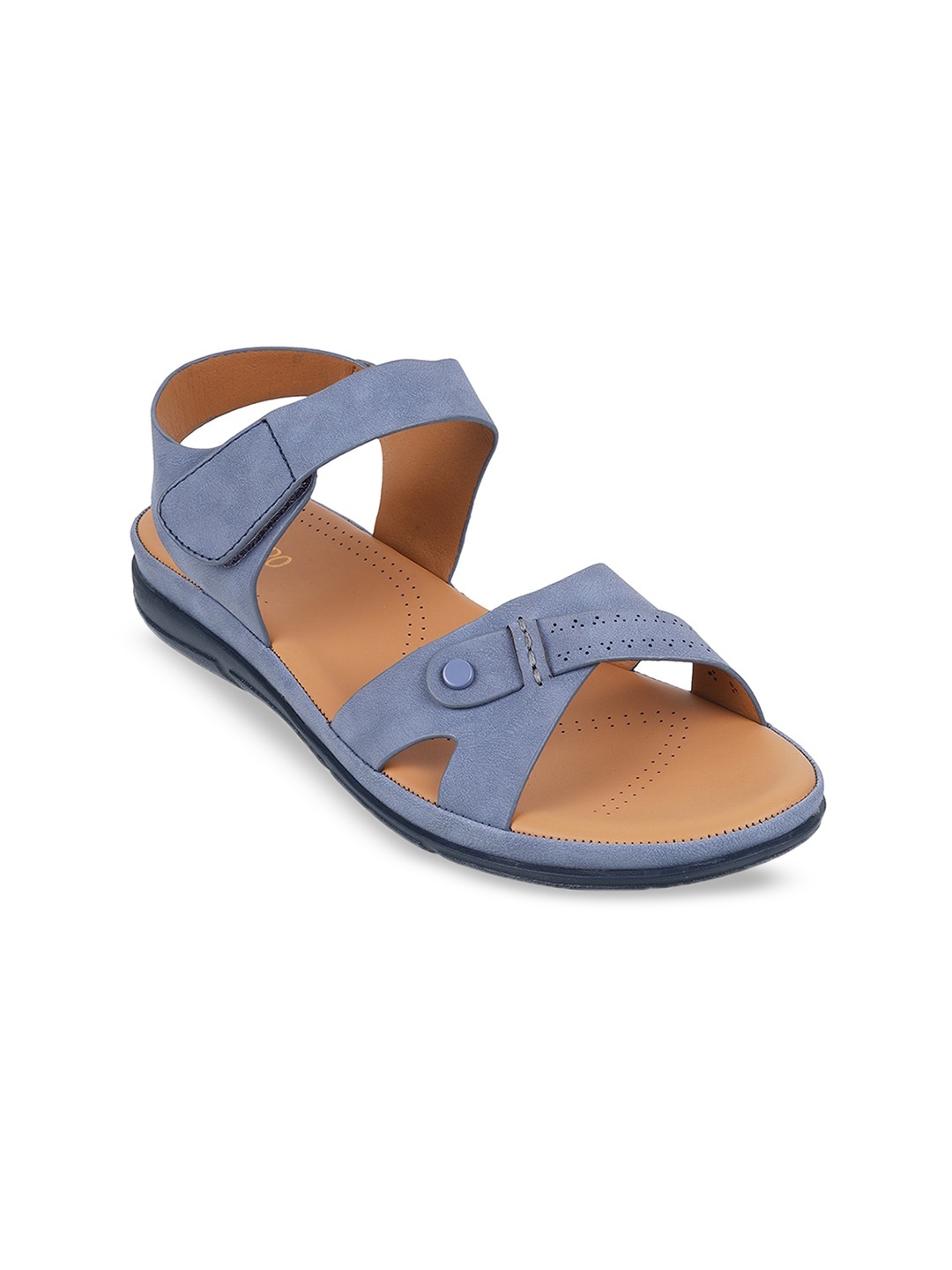 

Metro Backstrap Open Toe Flats, Blue