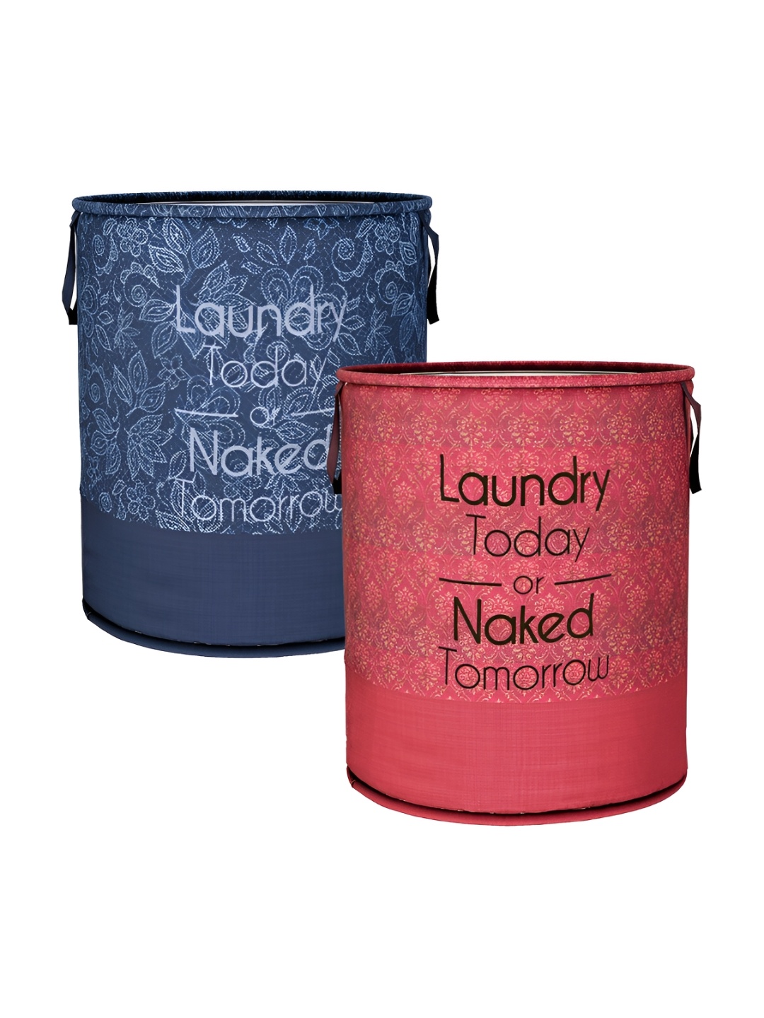 

Kuber Industries Red & Teal 2 Pieces Printed Laundry Bags