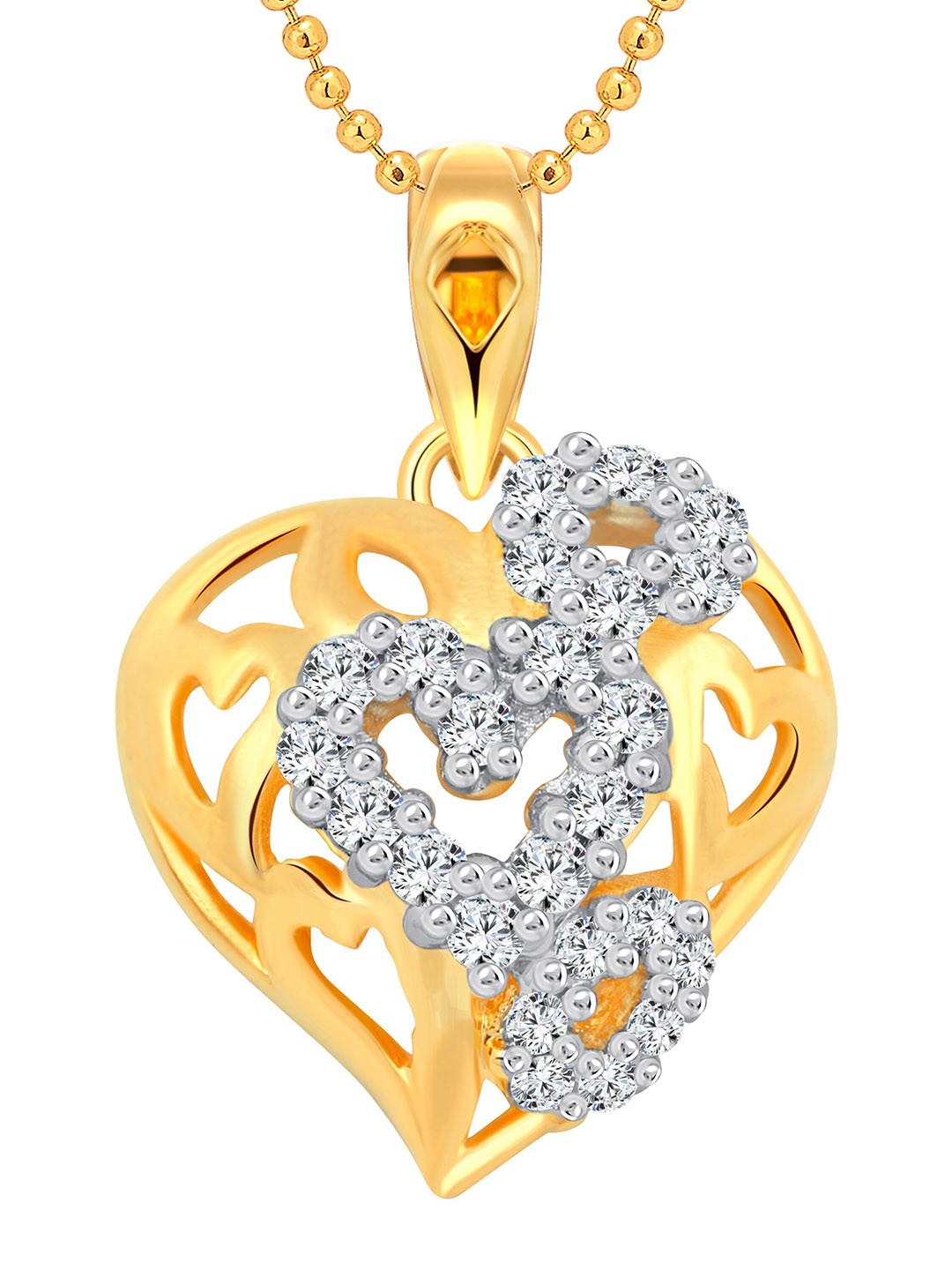 

Vighnaharta Gold-Plated Floral Pendants with Chains