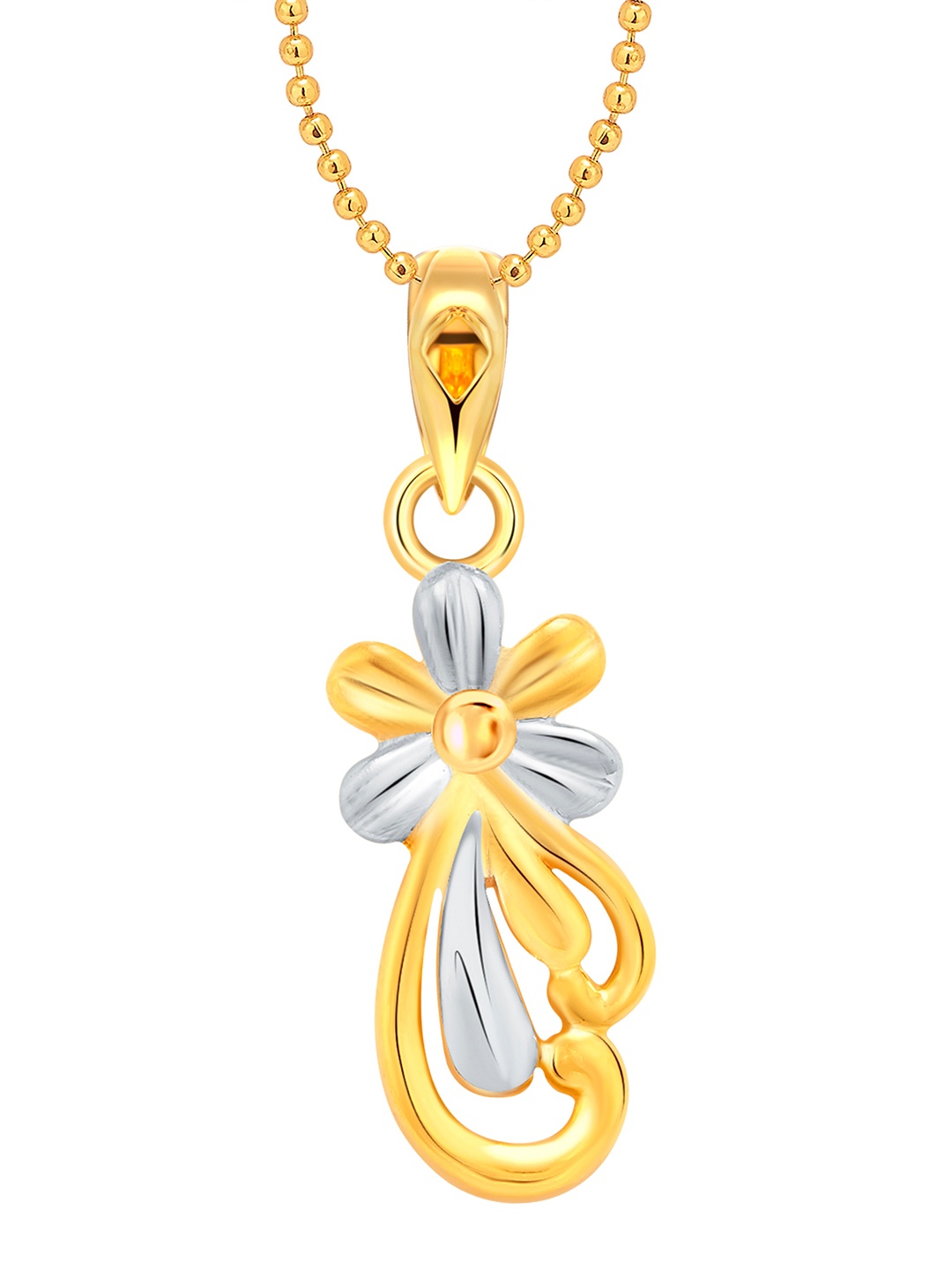 

Vighnaharta Gold-Plated Floral Pendant