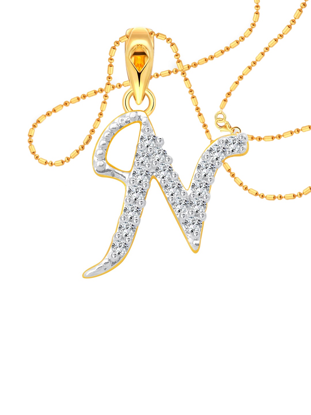 

Vighnaharta Gold-Plated Contemporary Pendants with Chains