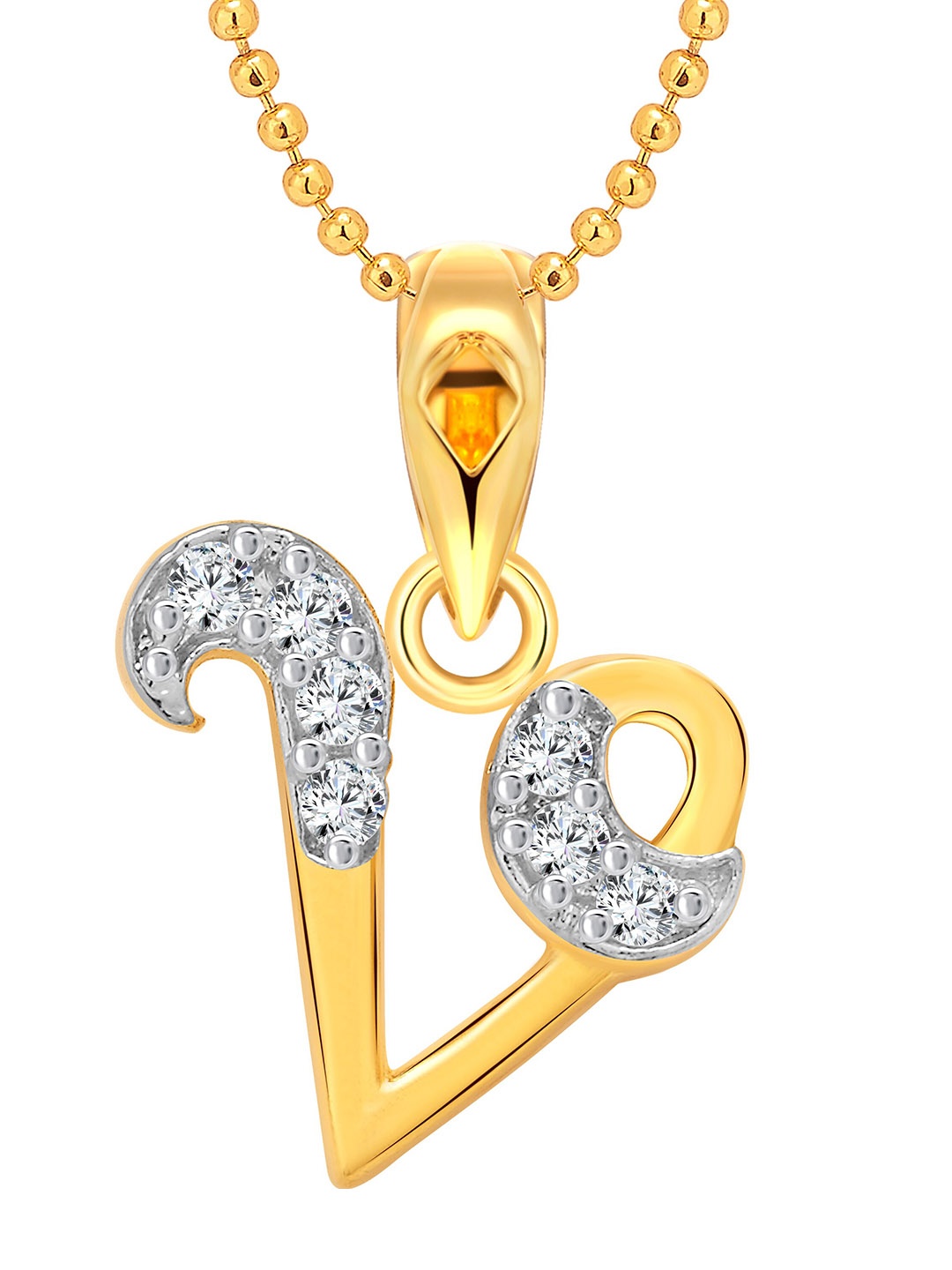 

Vighnaharta Gold-Plated Contemporary Pendants with Chains