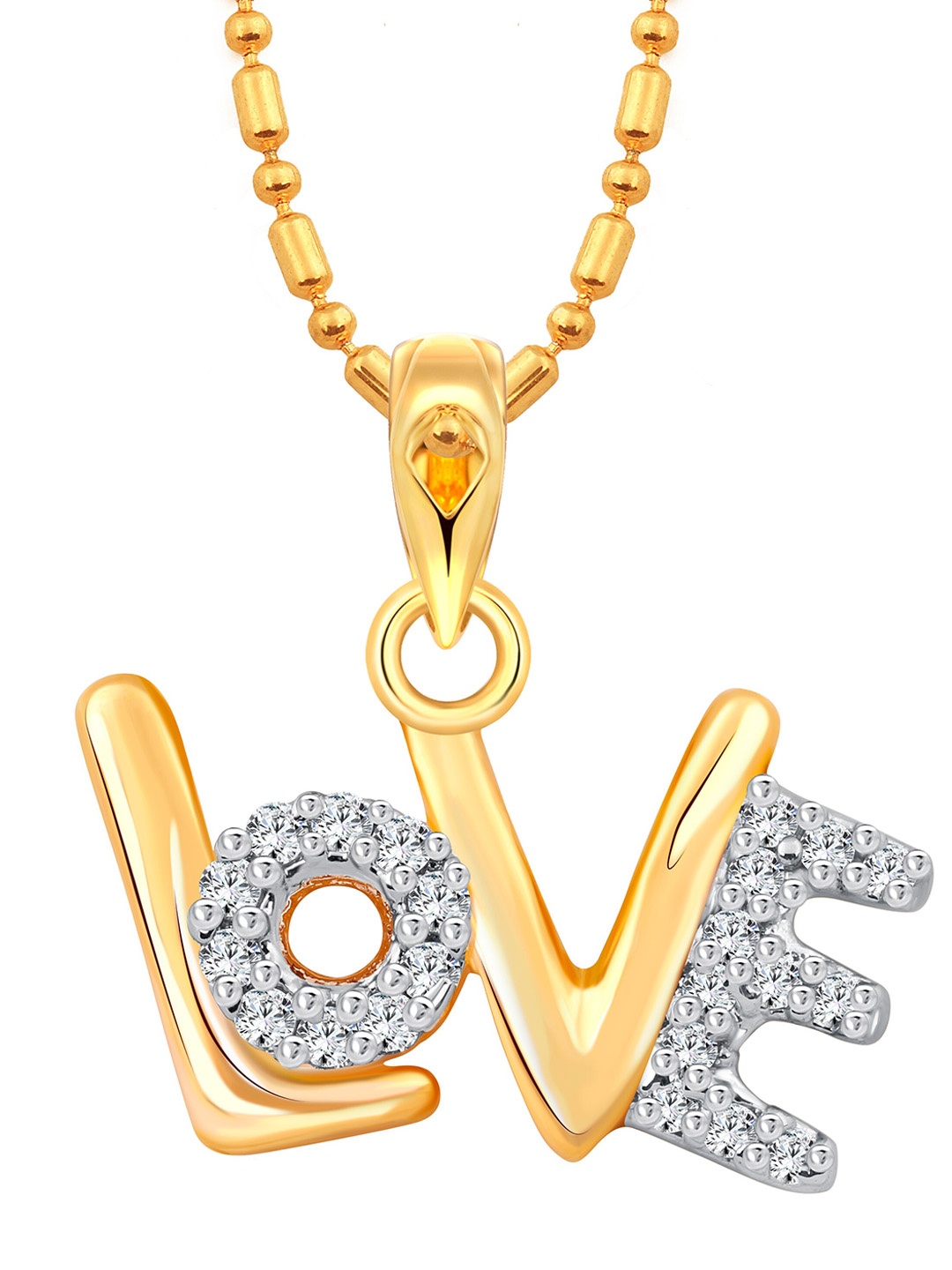 

Vighnaharta Gold-Plated Contemporary Pendants with Chains