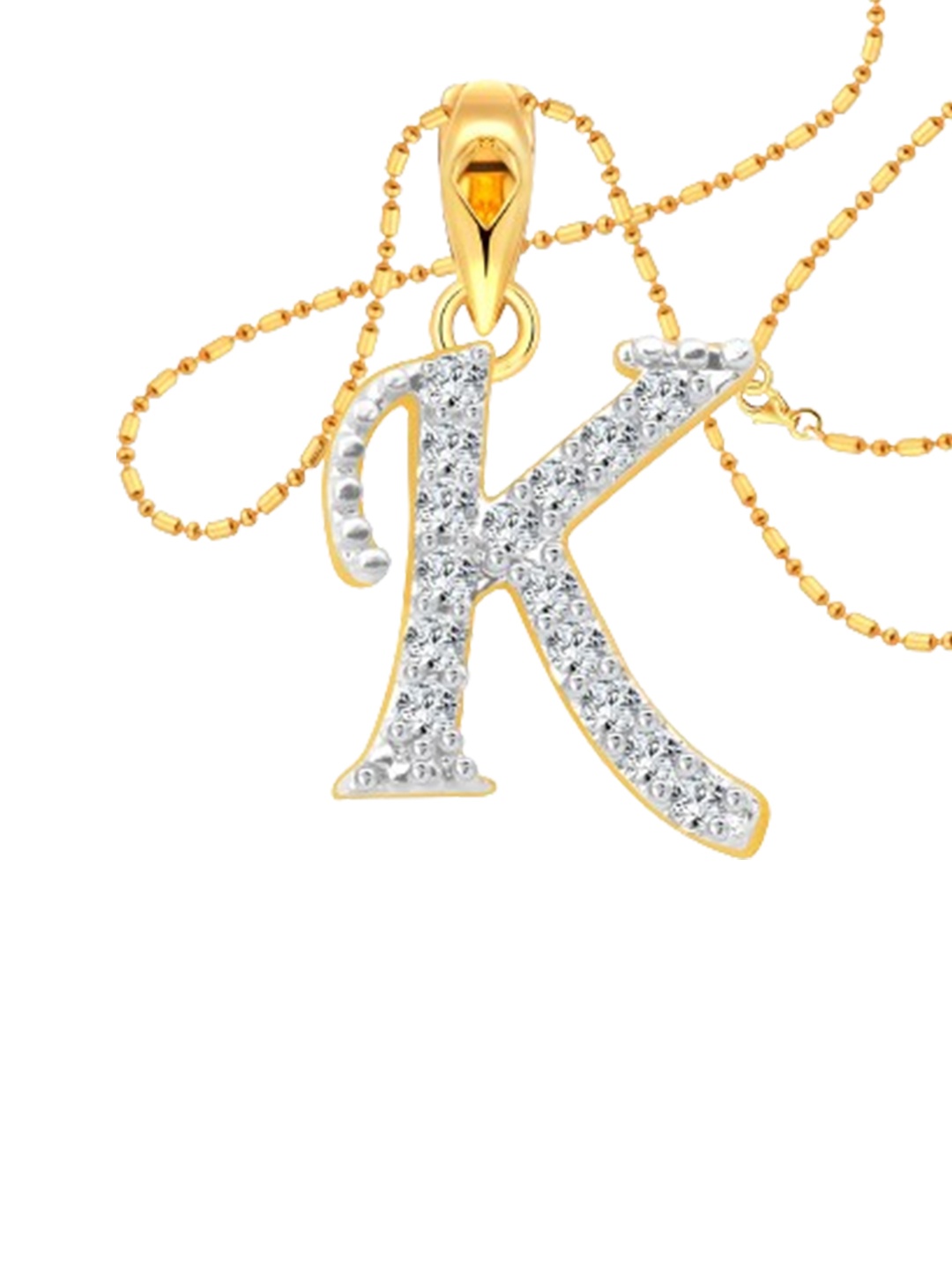 

Vighnaharta Gold-Plated K Letter Pendants with Chains