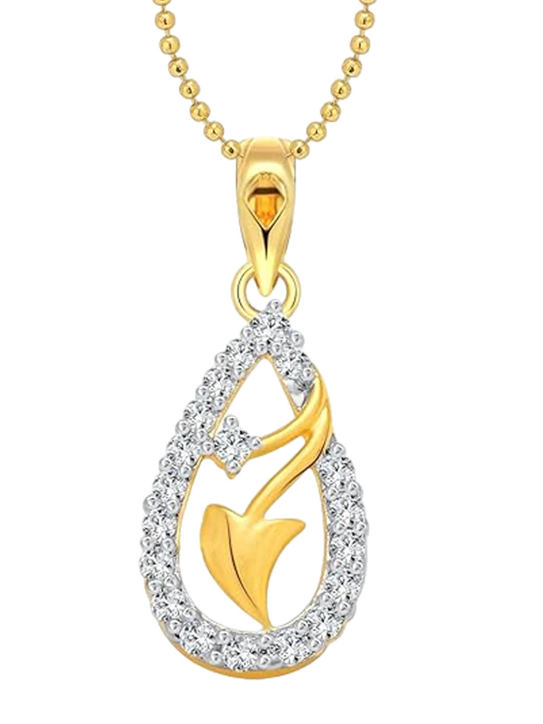 

Vighnaharta Gold-Plated Oval Pendants with Chains