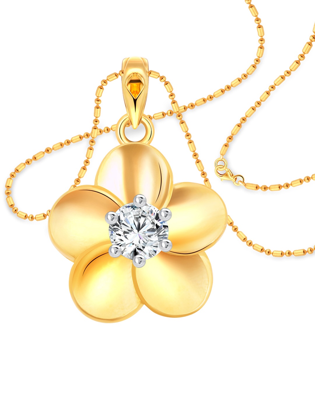 

Vighnaharta Gold-Plated Floral Pendant