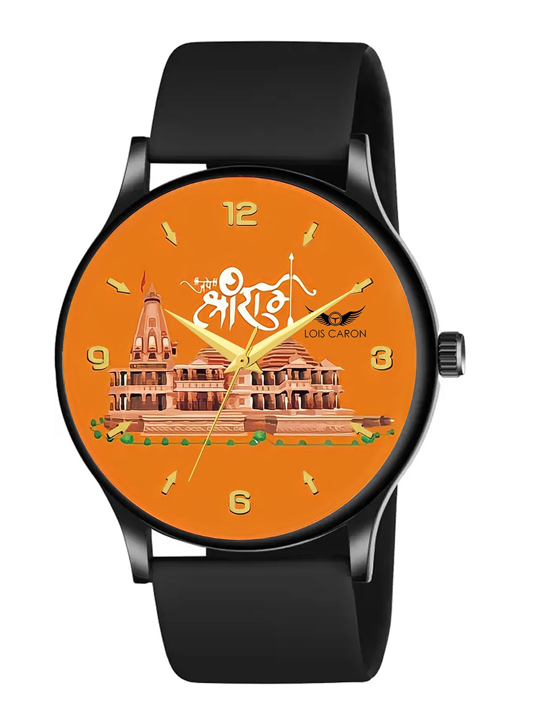 

LOIS CARON Men Printed Dial & Straps Analogue Watch LCS-8813, Orange