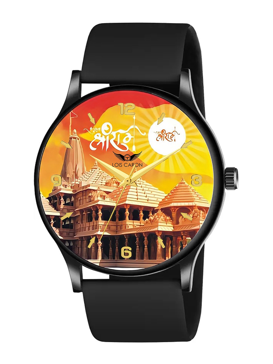 

LOIS CARON Men Printed Dial & Straps Analogue Watch LCS-8817, Yellow