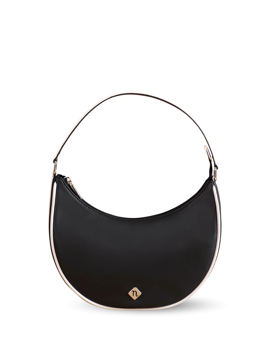 

Nestasia Half Moon Hobo Bag, Black