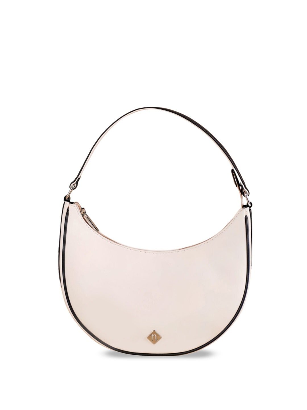 

Nestasia Half Moon Hobo Bag, White