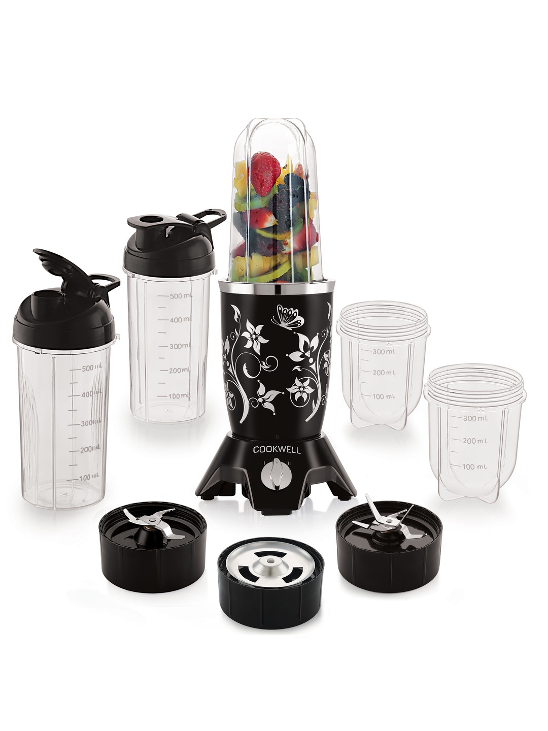 

COOKWELL Black Bullet 5 Jars & 3 Blades 600W