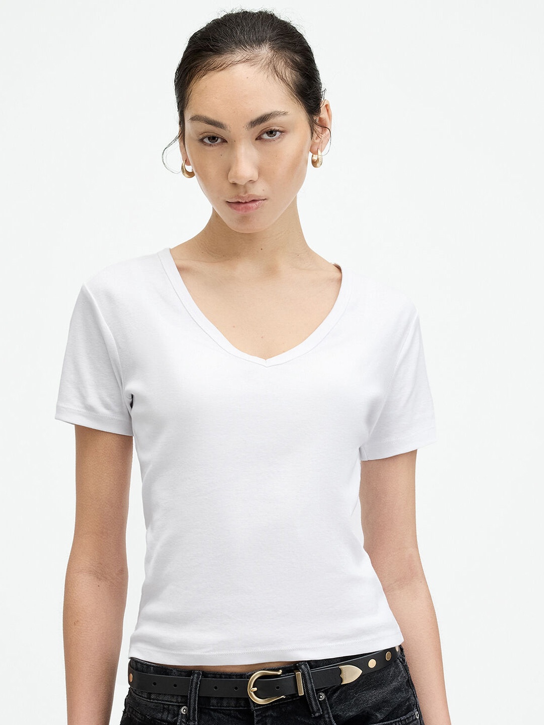 

COLOR CAPITAL V-Neck Relaxed Fit Tshirts, White