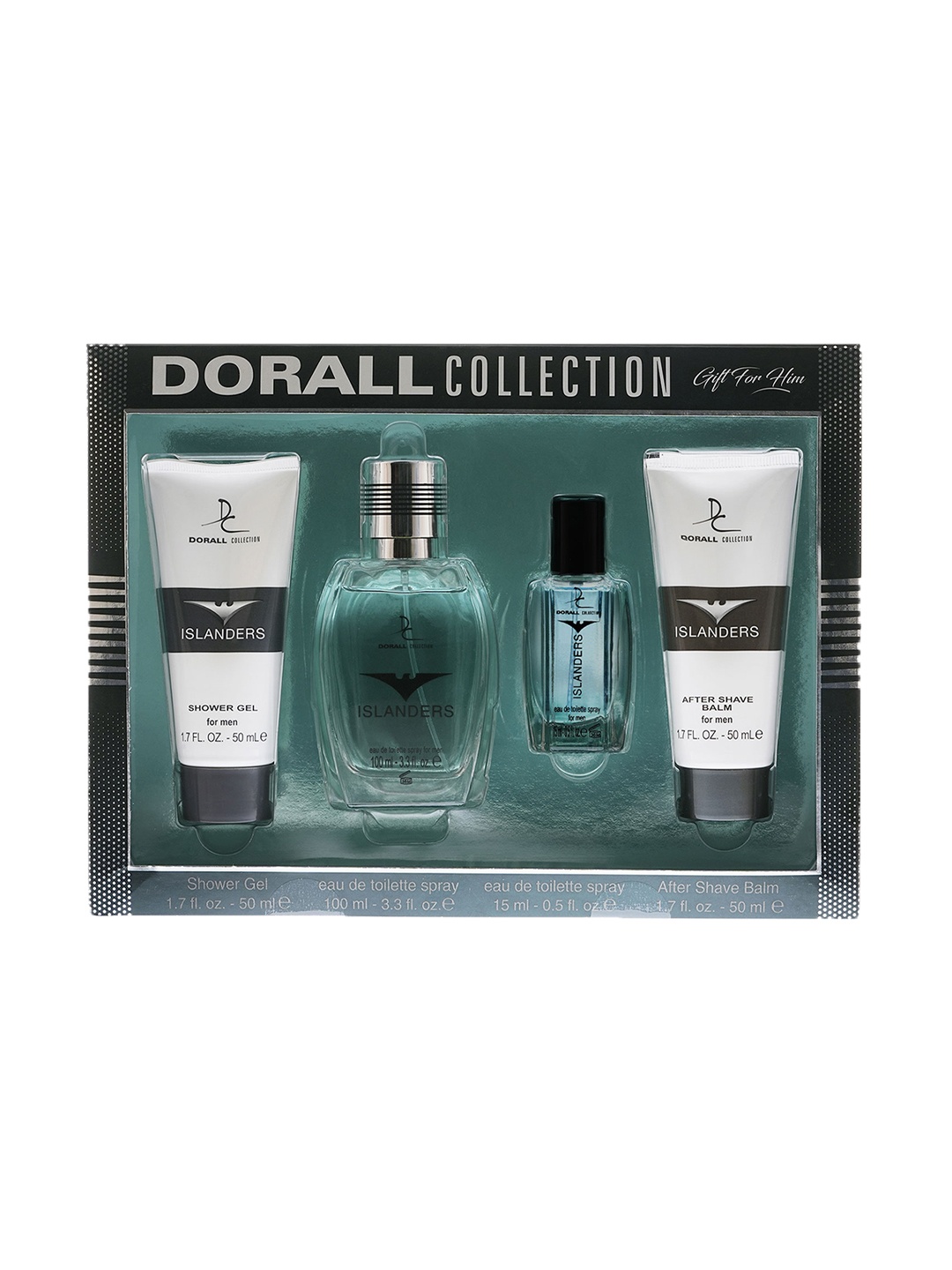 

Dorall Collection Islanders Set Of 4 EDT-After Shave Balm & Shower Gel Gift Set, Transparent