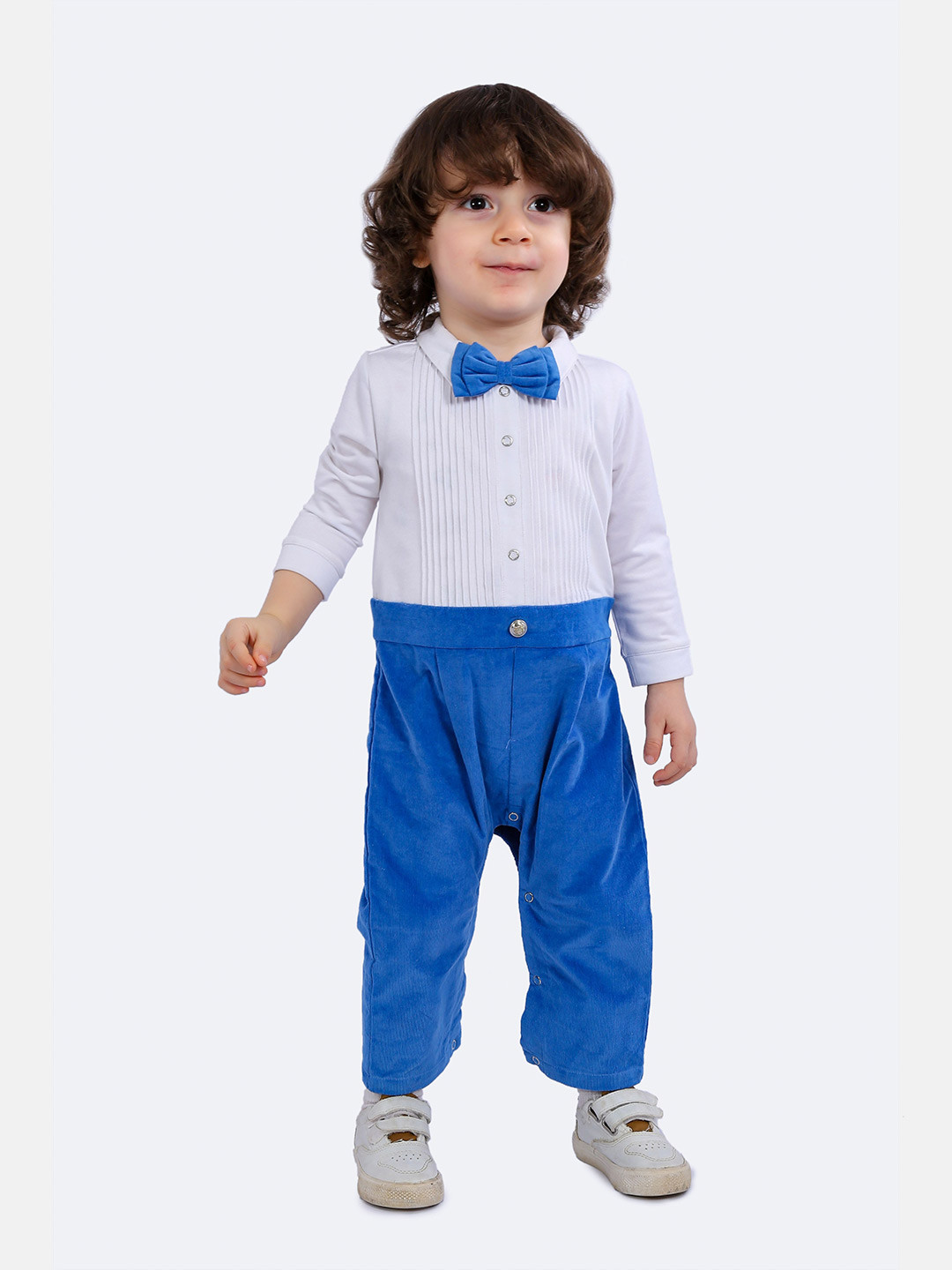 

One Friday Boys Corduroy Rompers, Blue