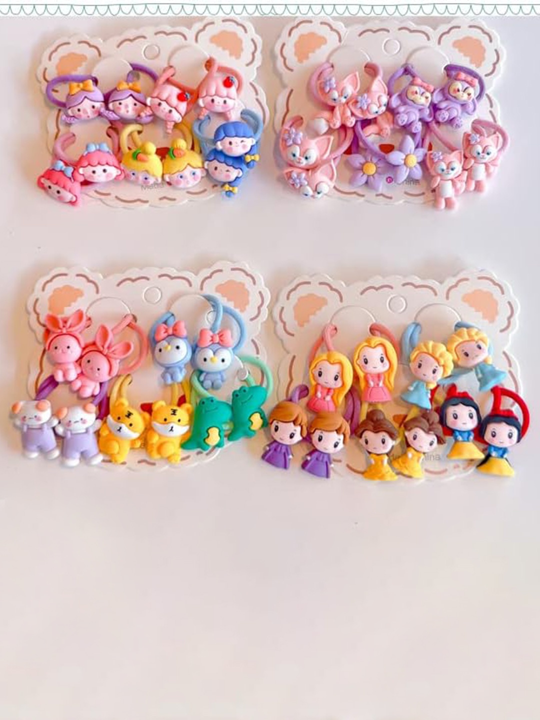 

LYTIX Girls Set Of 10 Bears & Heart Ponytail Holders, Assorted