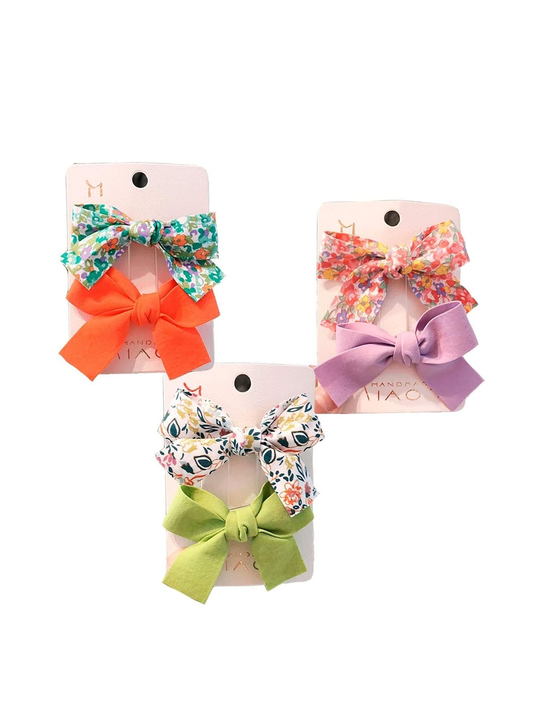 

LYTIX Girls Set of 6 Printed Alligator Hair Clip, Green