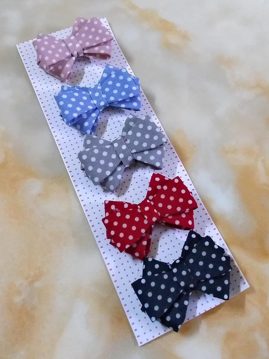 

LYTIX Girls Set of 5 Polka Dot Printed Alligator Hair Clip, Assorted