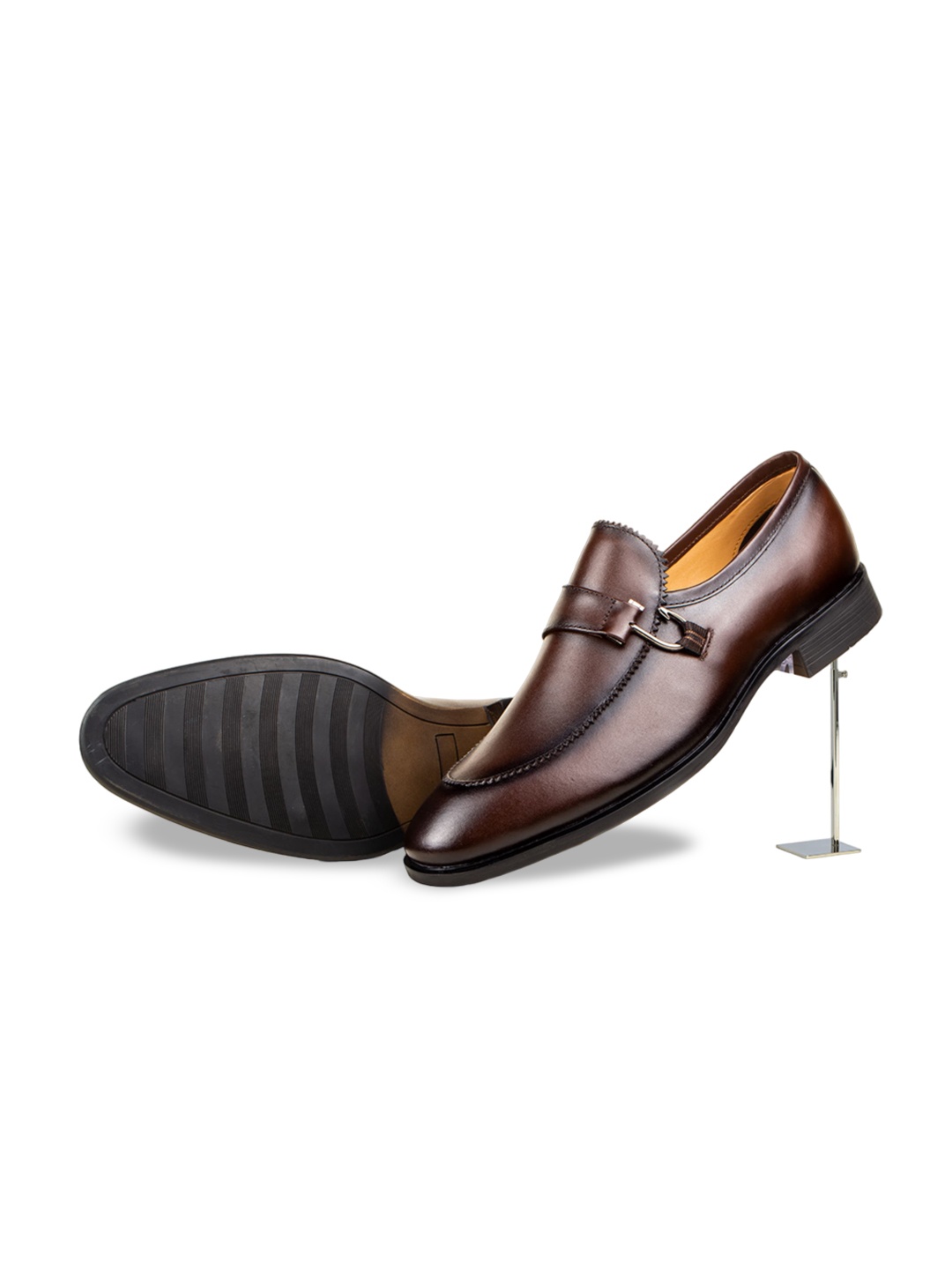 Cliff Fjord Men Leather Formal Loafers, Brown