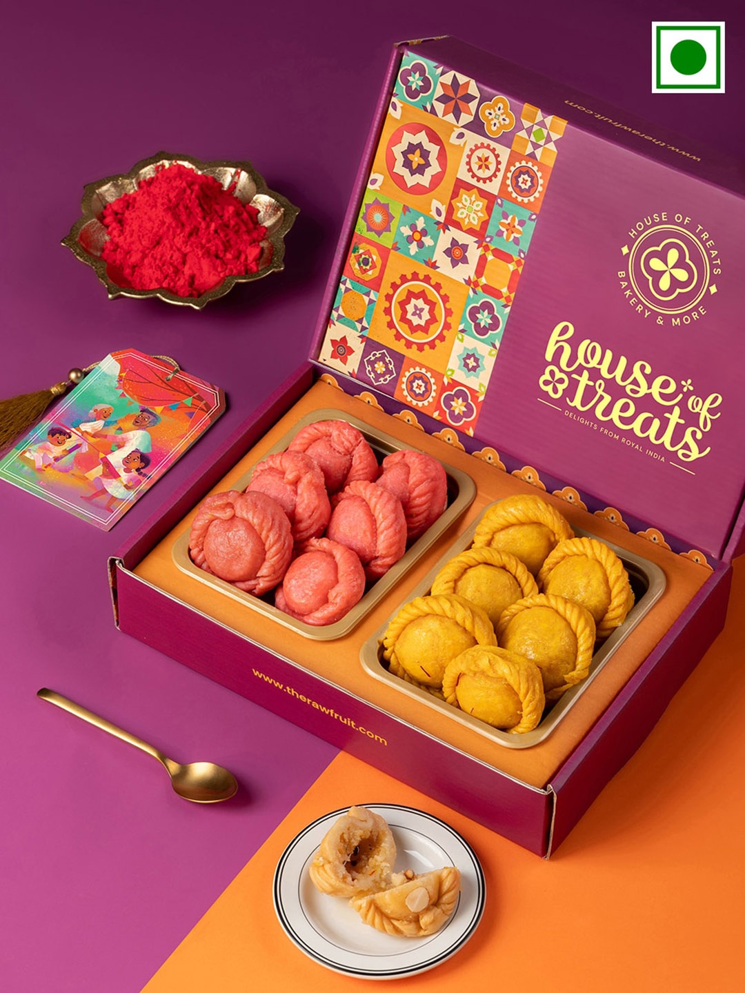 

RawFruit Holi Sweets Gift Box, Purple