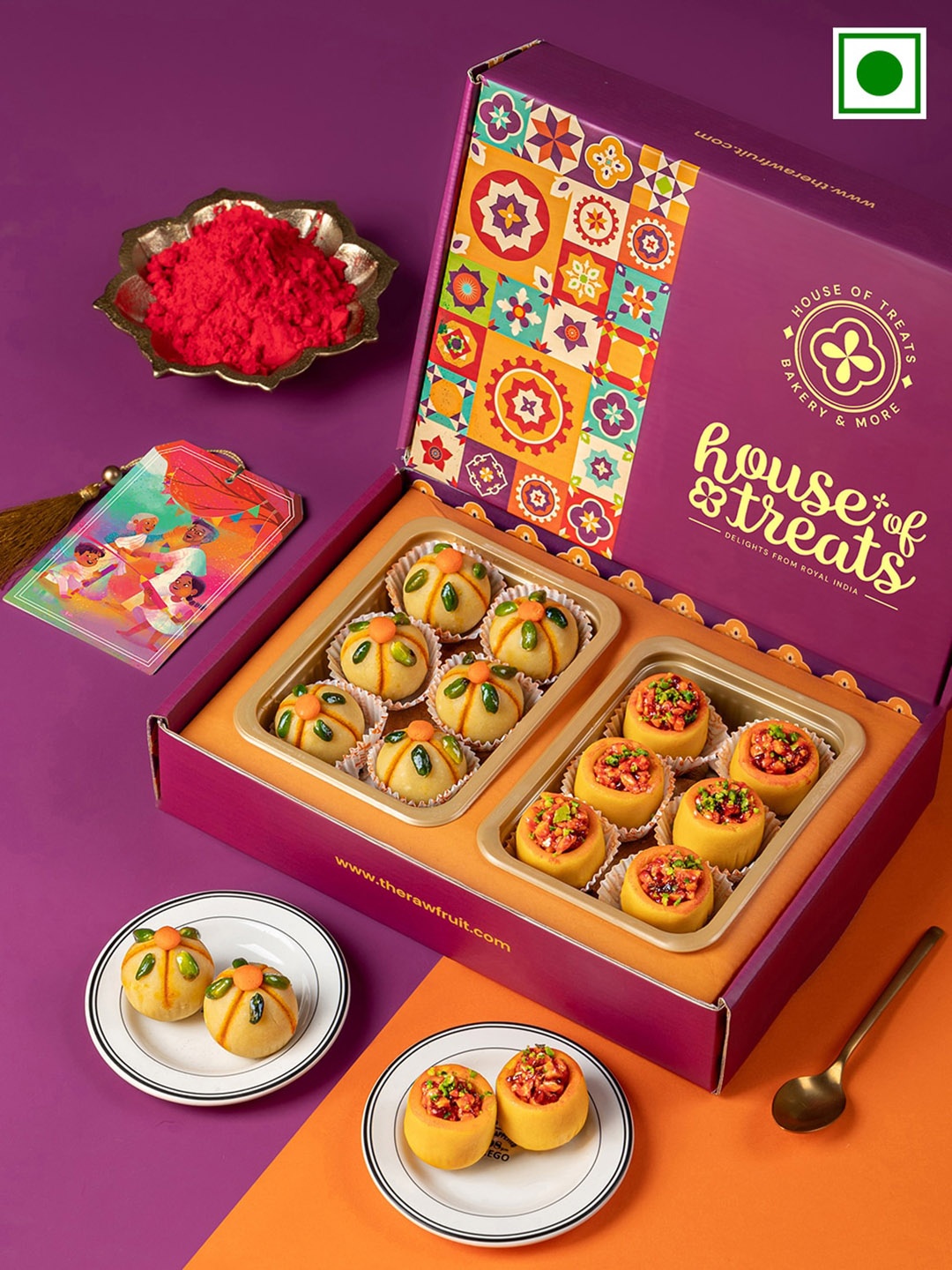 

RawFruit Holi Bliss Ladoo Duo Box, Purple