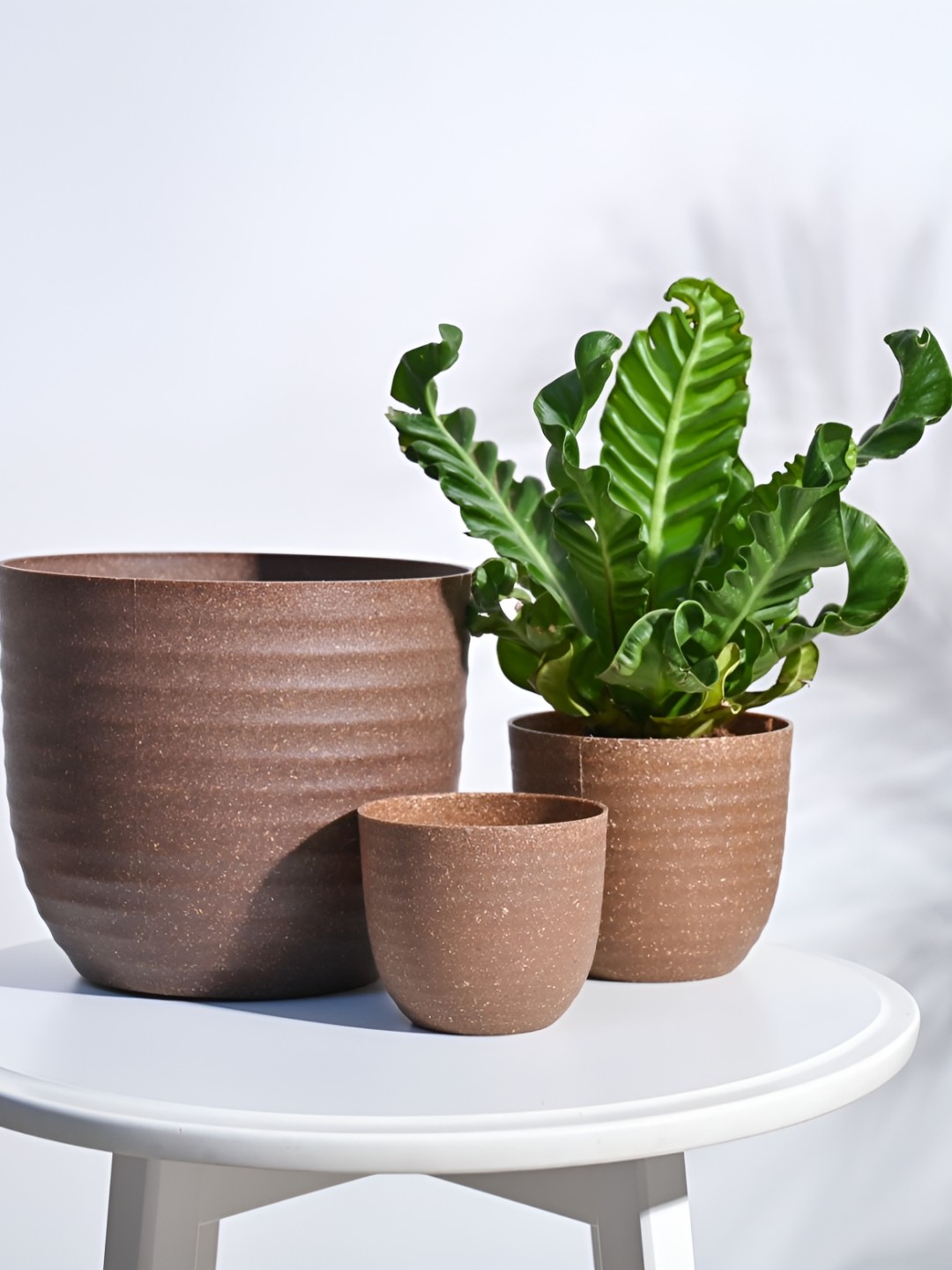 

UGAOO 3 Pieces Brown Verona Eco-Friendly Indoor Pot