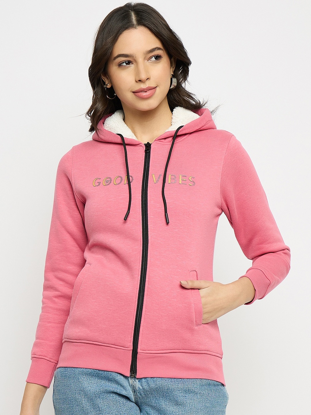 

Duke Typography Printed Cotton Hooded Sweatshirt, Pink