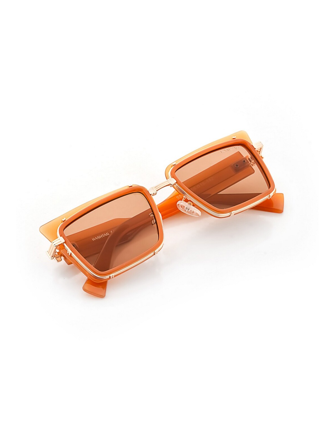 

HASHTAG EYEWEAR Women Round Sunglasses with Polarised and UV Protected Lens SR7-98037, Orange