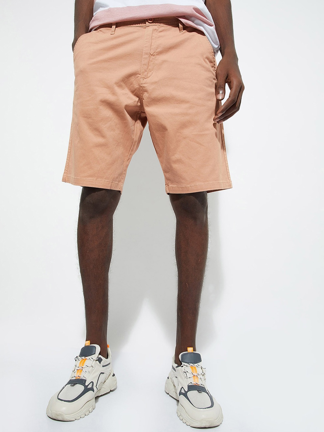 

max URB_N Men Mid-Rise Regular Shorts, Orange