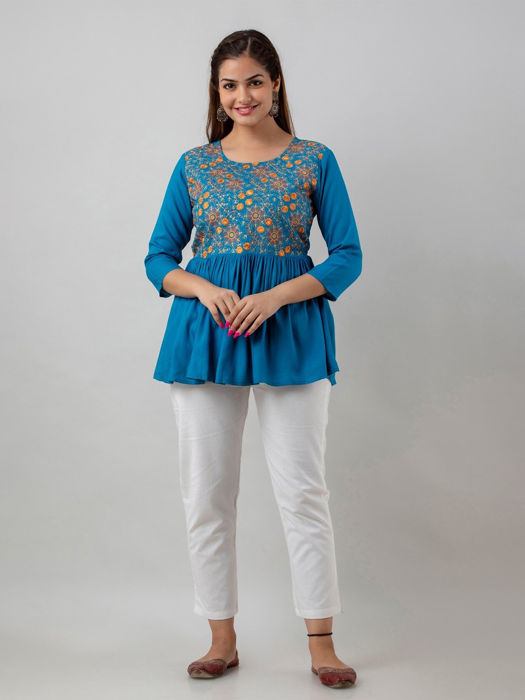 

BAIRAJ Embellished Top, Blue