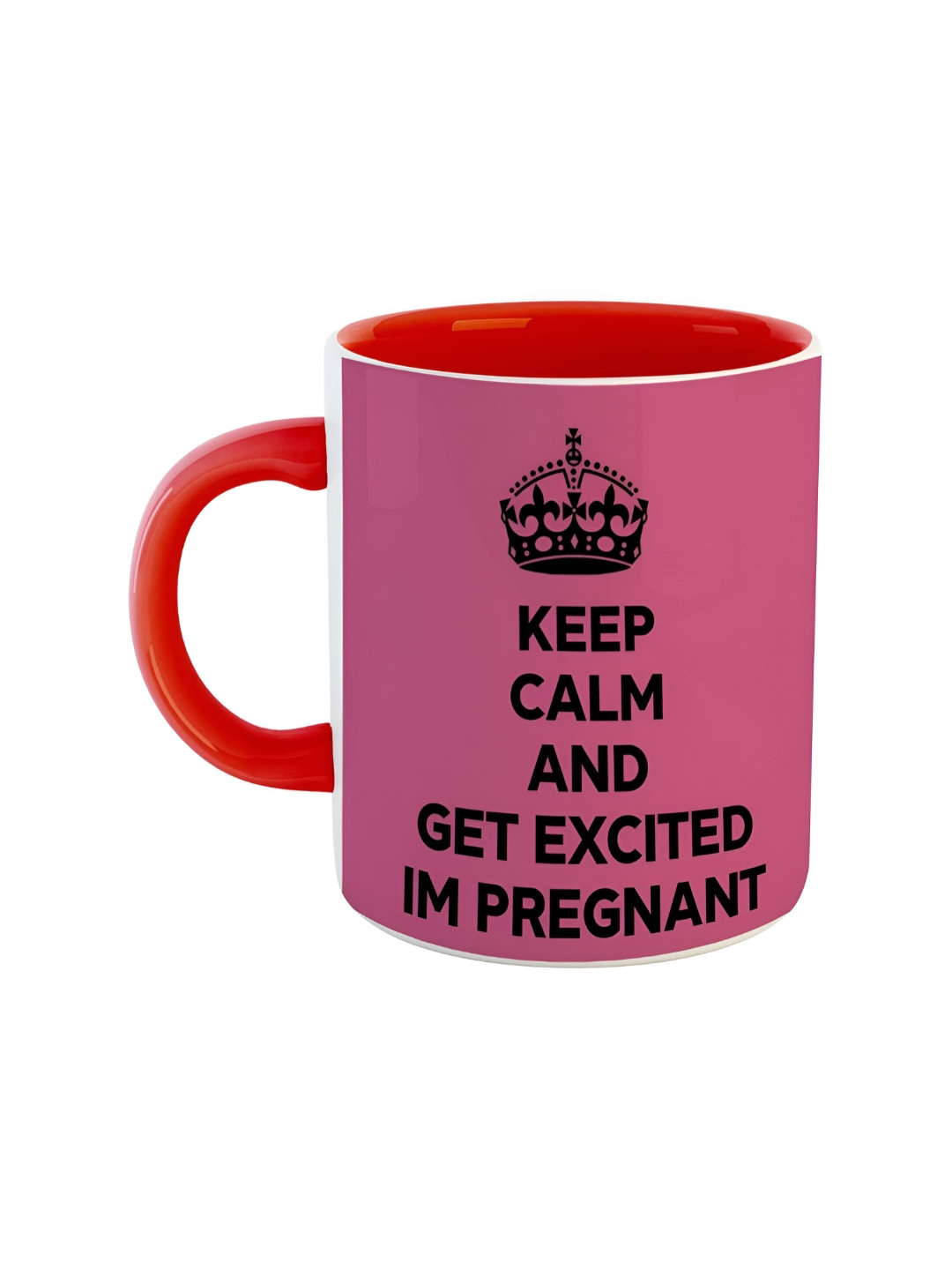 

ARTBUG Red & Pink Ceramic Printed Glossy Mug