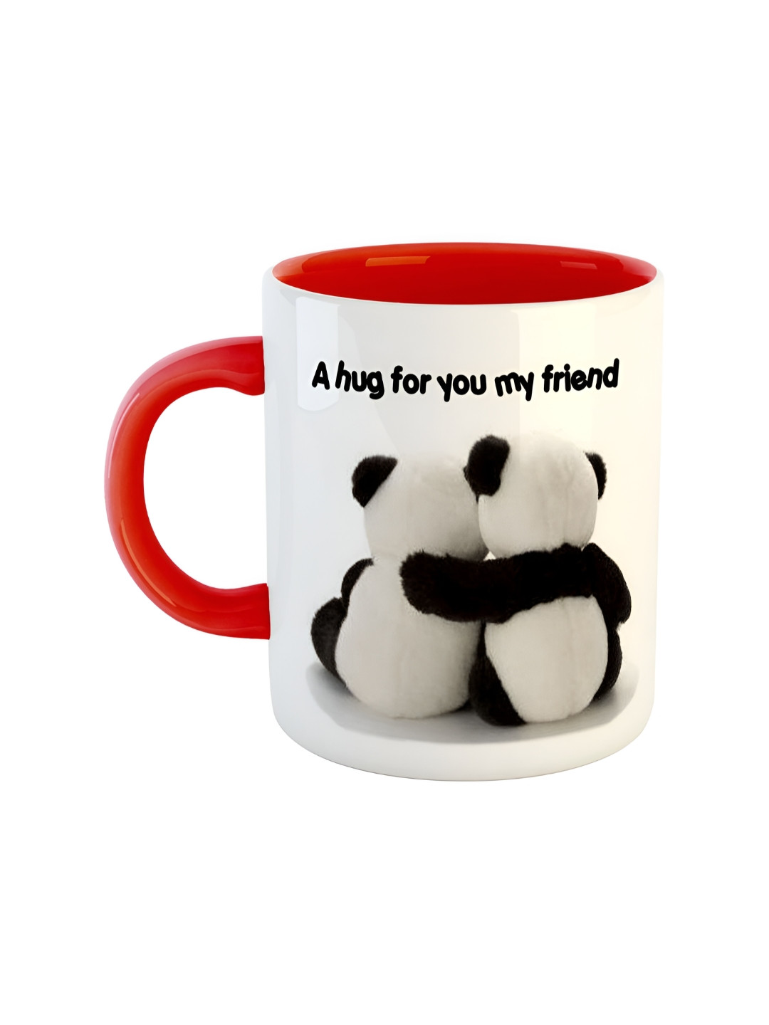 

ARTBUG Red & White Dishwasher Safe Printed Ceramic Glossy Mug