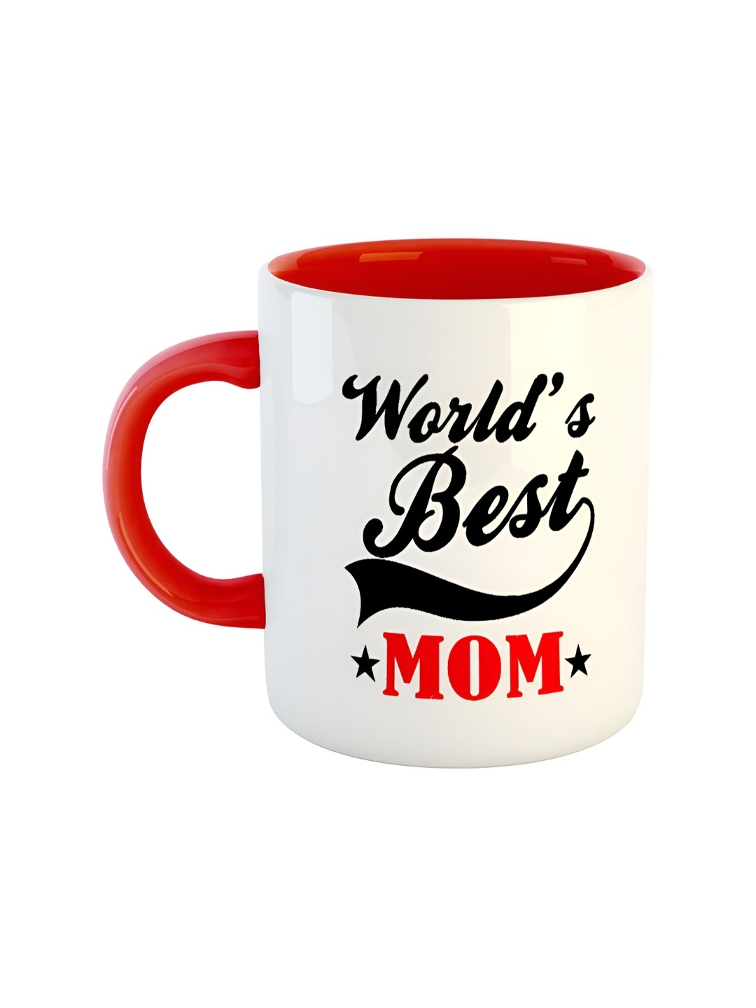 

ARTBUG Red & White Ceramic Printed Glossy Mug