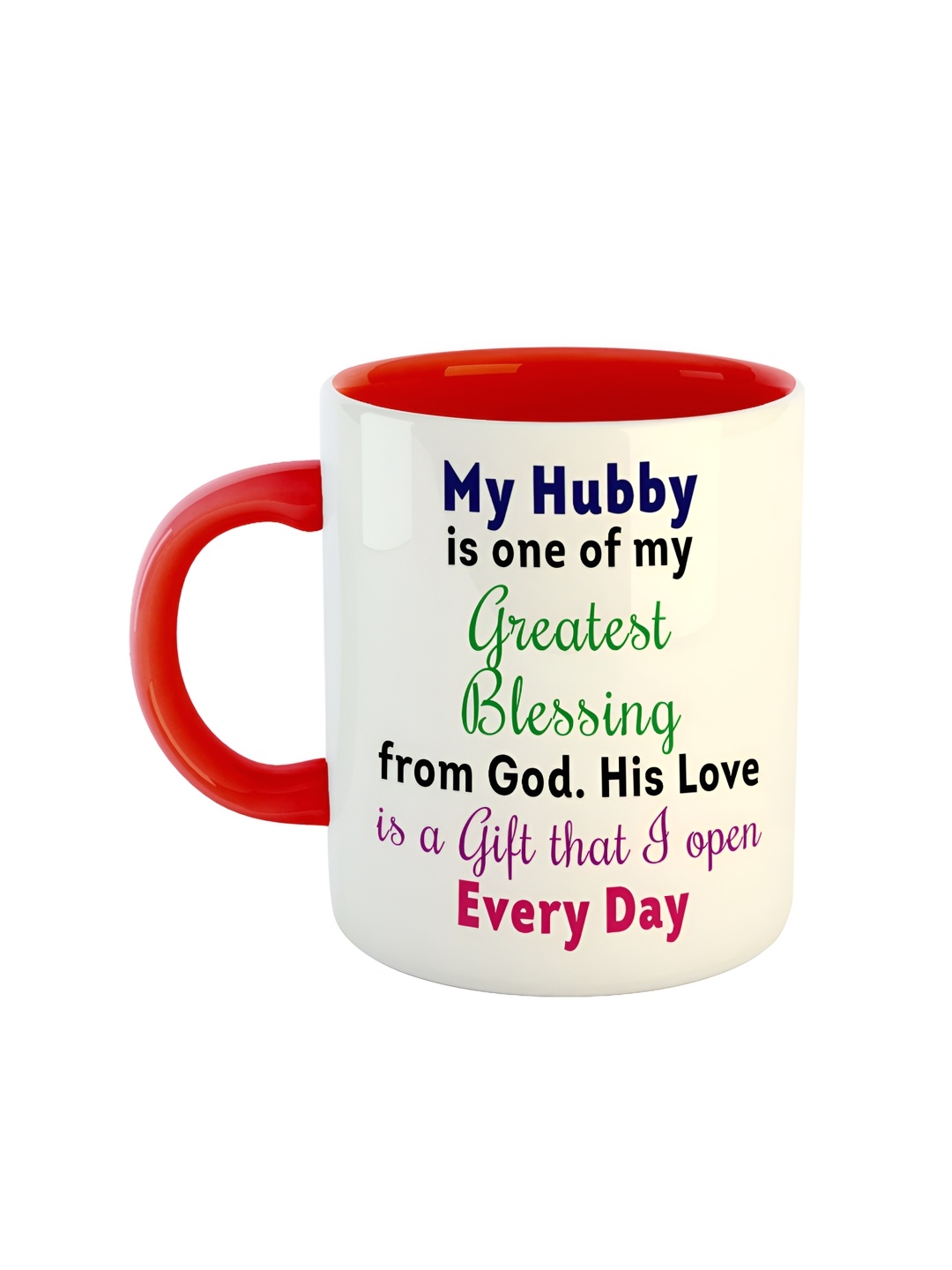 

ARTBUG Red & White Printed Ceramic Glossy Mug 350 ml