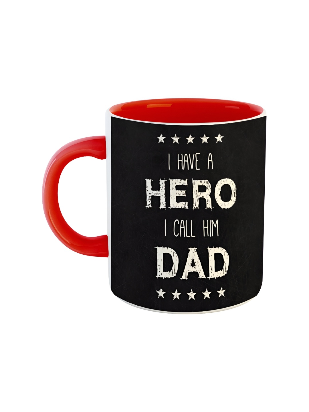

ARTBUG Red & Black Dishwasher Safe Printed Ceramic Glossy Mug