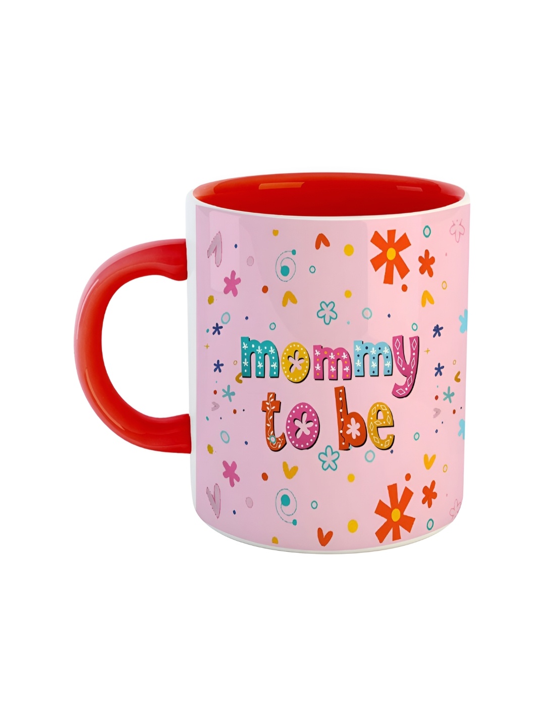 

ARTBUG Red & ink Dishwasher Safe Printed Ceramic Glossy Mug