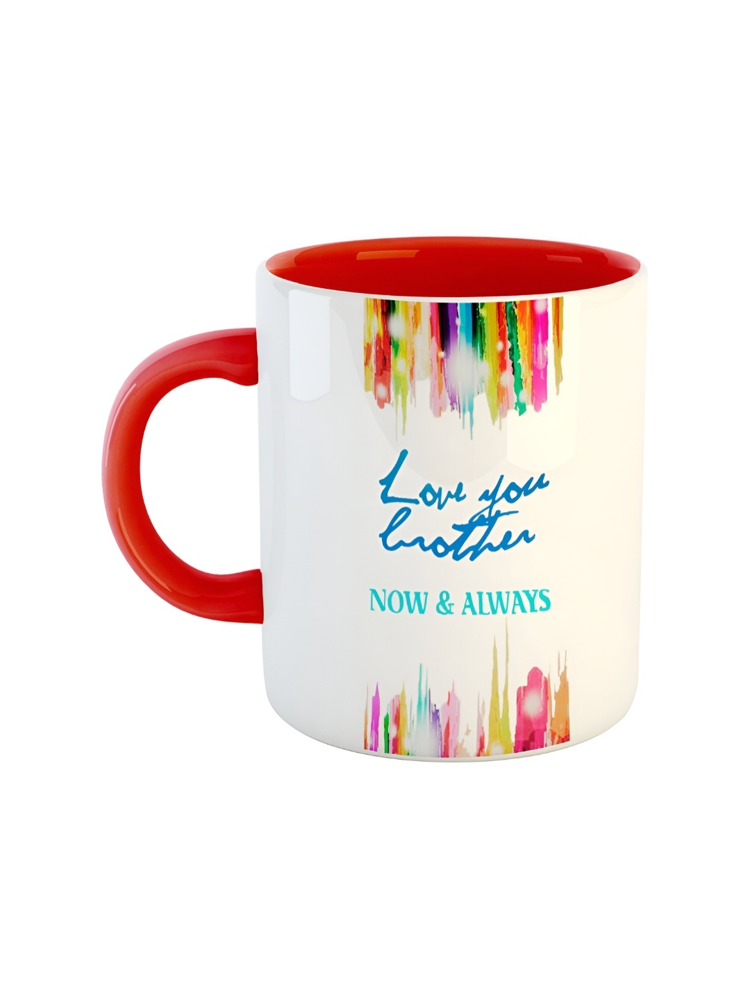 ARTBUG Red & White Dishwasher Safe Printed Ceramic Glossy Mug