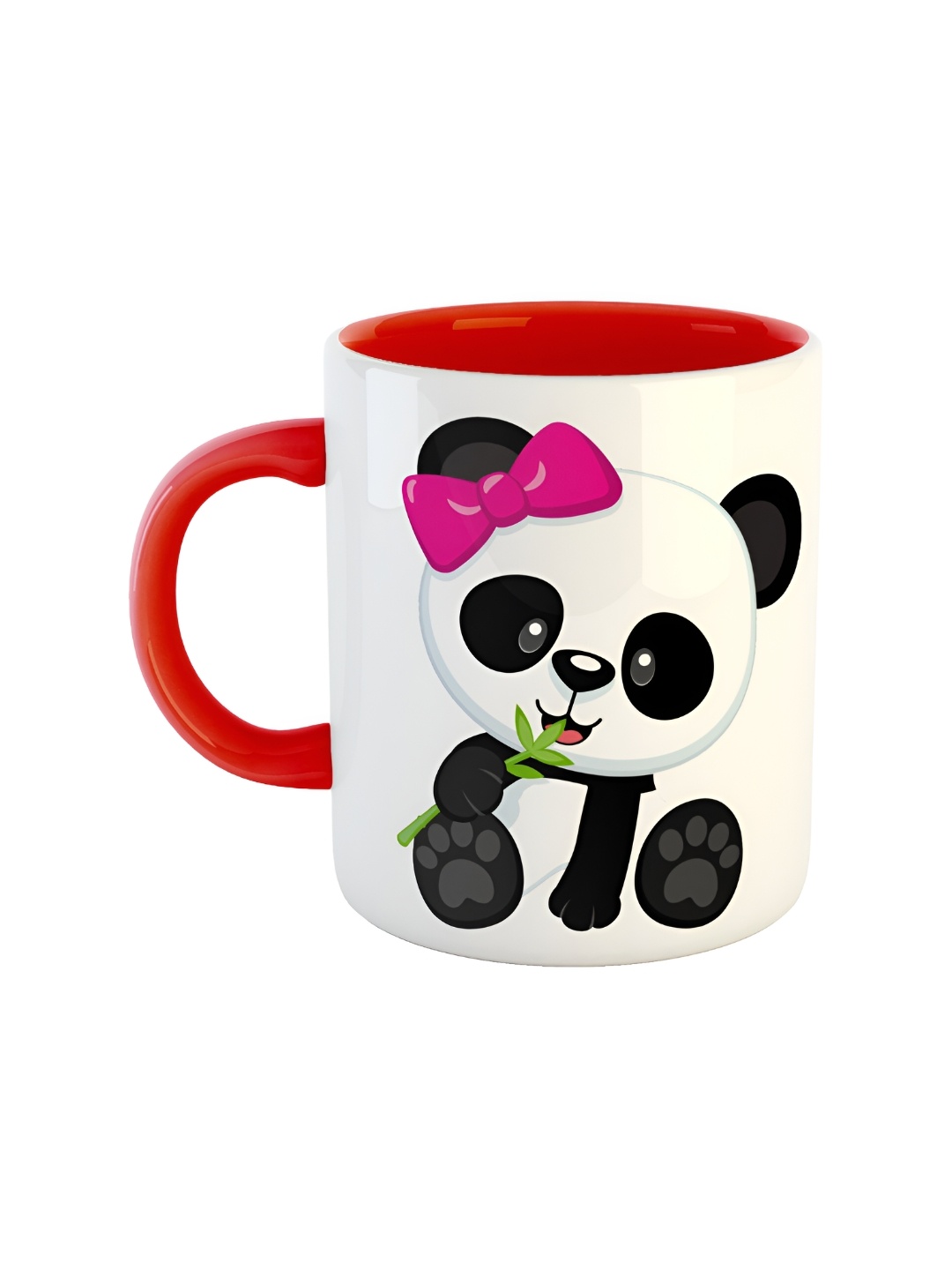 

ARTBUG Red & White Dishwasher Safe Printed Ceramic Glossy Mug